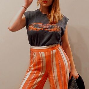 Vintage Cropped Muscle Tee (Harley Davidson)